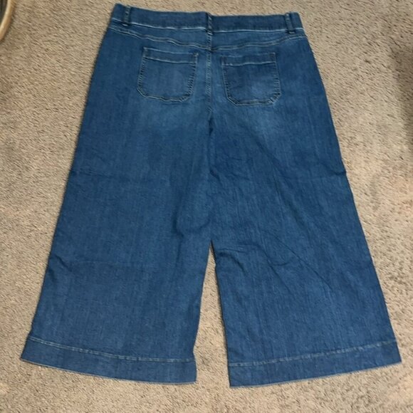 Spanx SPANXshape‎ EveryWear Cropped Wide Leg Pull-On Jeans Patch Pocket 3X (26) - Picture 6 of 10